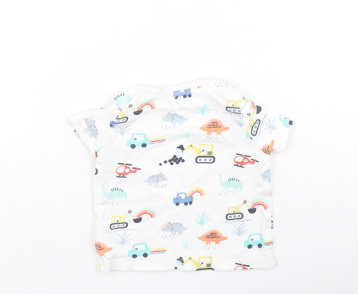 F&F Baby Multicoloured  Cotton Basic T-Shirt Size 9-12 Months Round Neck