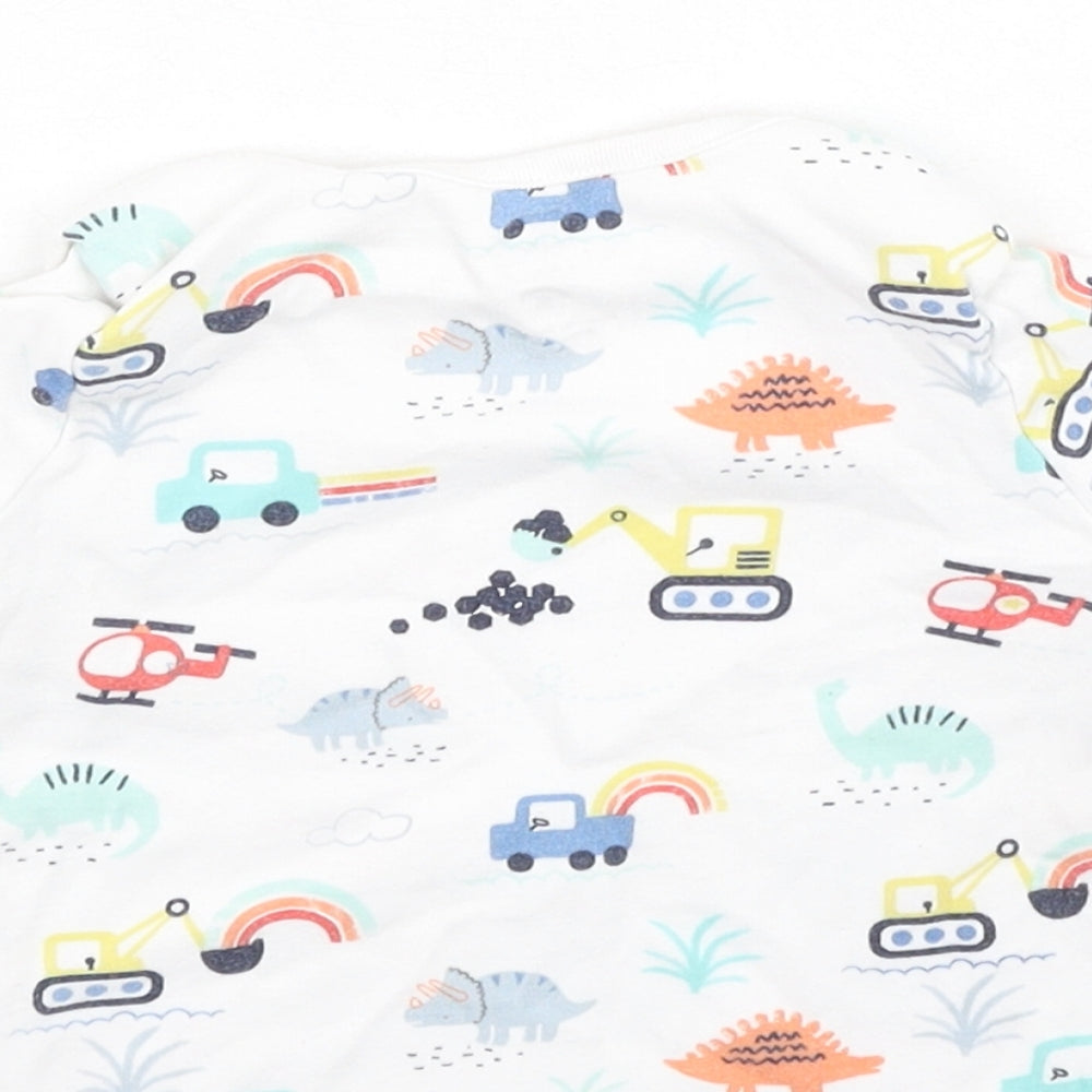 F&F Baby Multicoloured  Cotton Basic T-Shirt Size 9-12 Months Round Neck