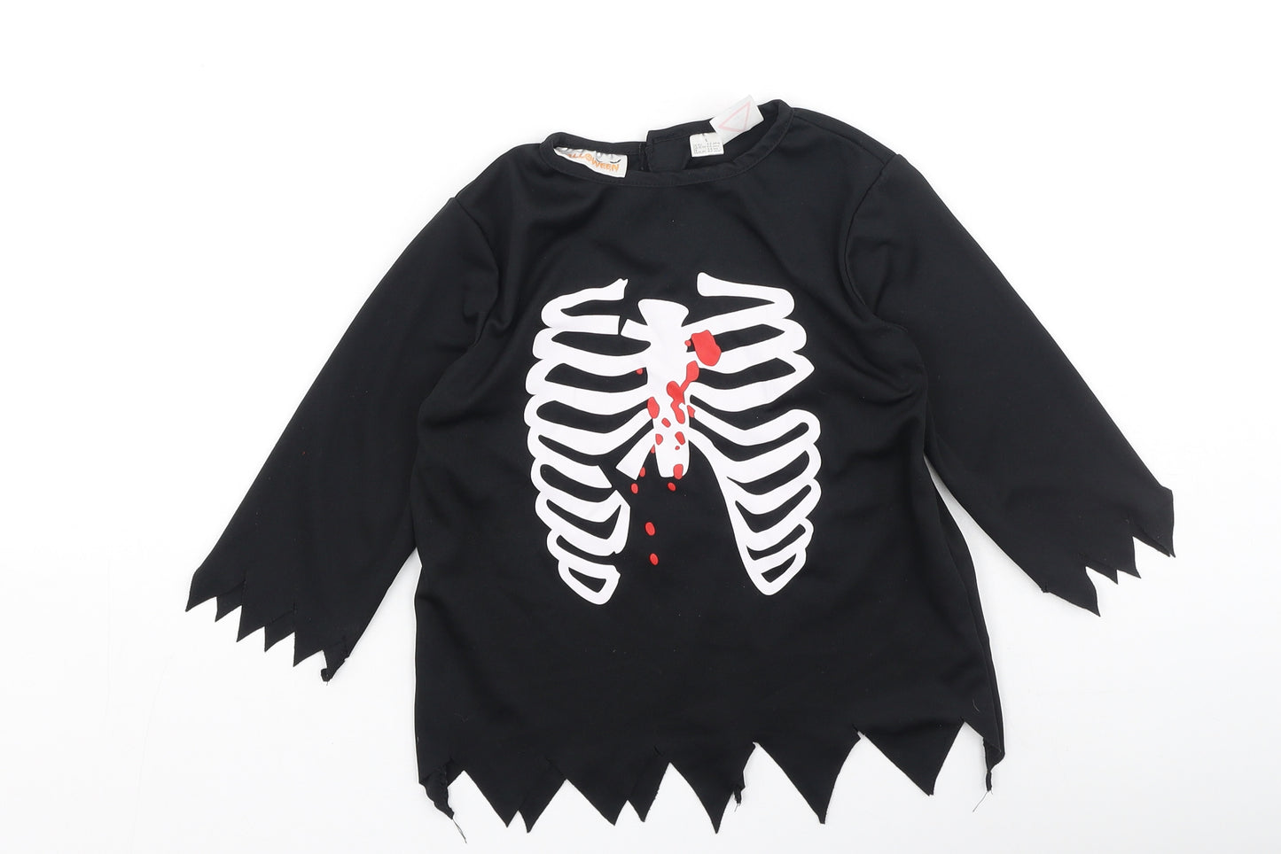 Preworn Boys Black  Polyester Basic Casual Size S Round Neck  - fancy dress
