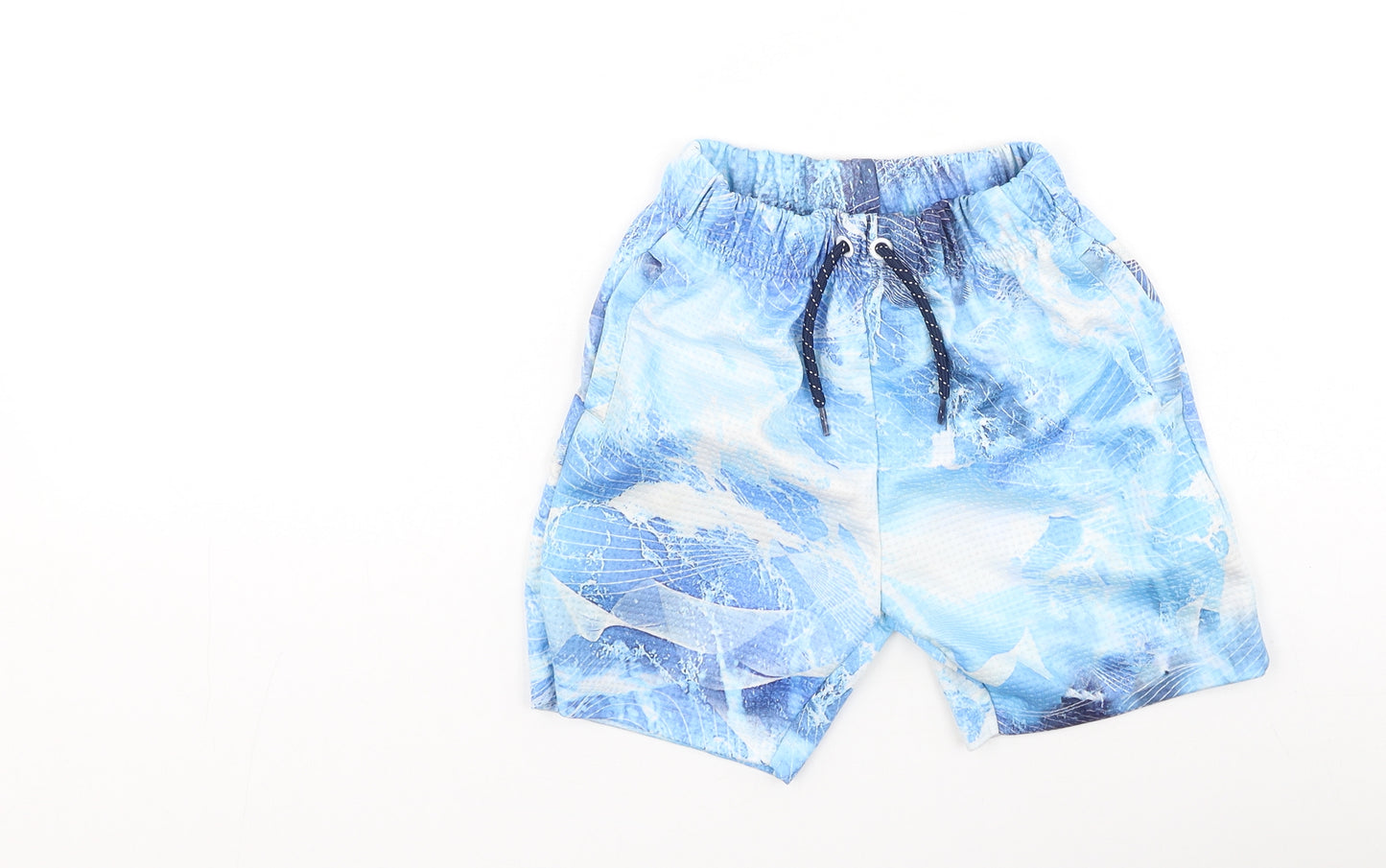 Pep & Co Boys Blue  Polyester Sweat Shorts Size 6-7 Years  Regular