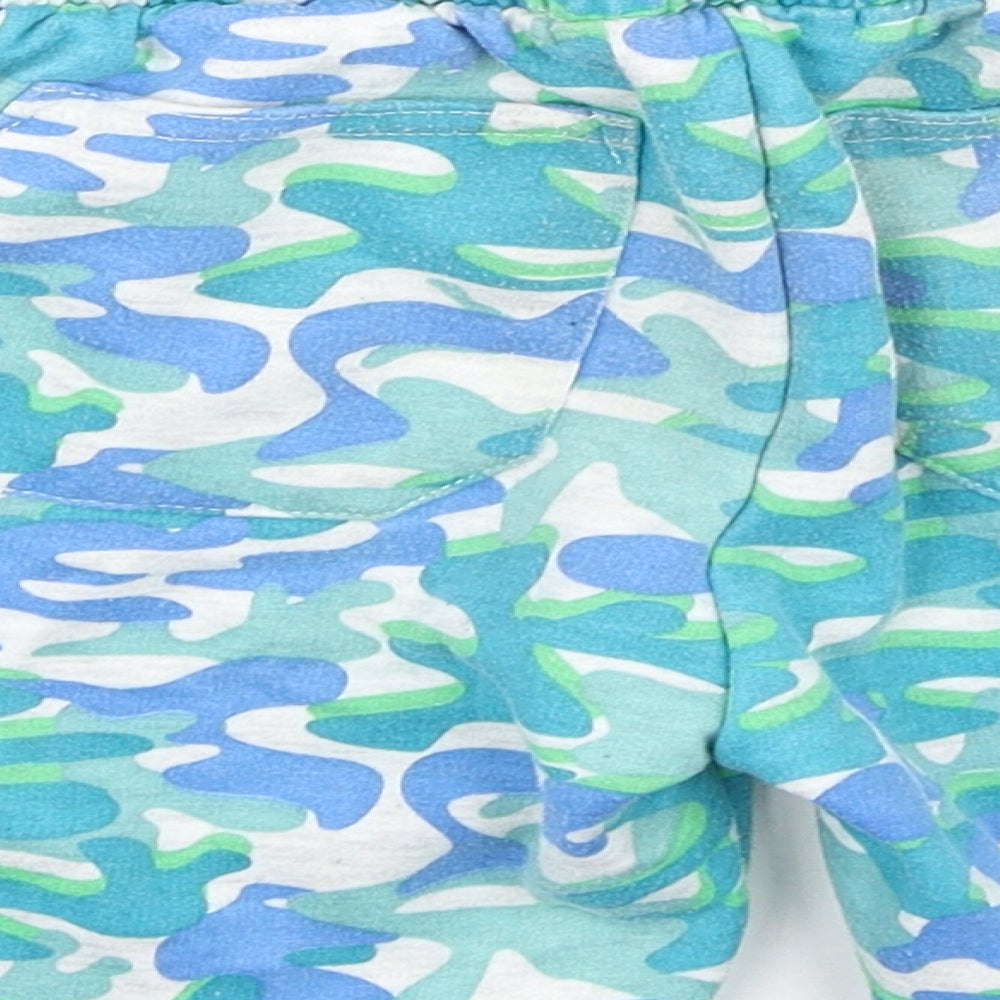 Pep & Co Boys Green Camouflage Cotton Sweat Shorts Size 6-7 Years  Regular