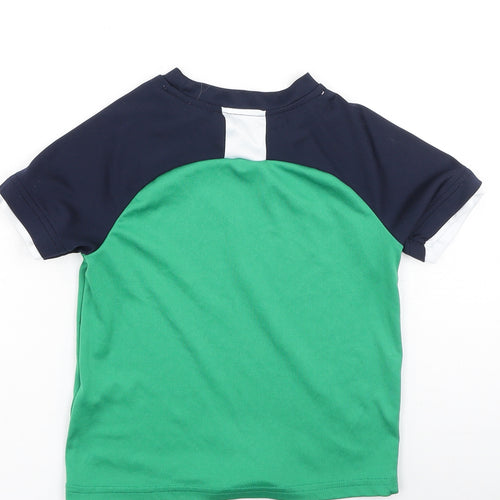 Dunnes Stores Boys Green  Polyester Basic Casual Size 5 Years Round Neck