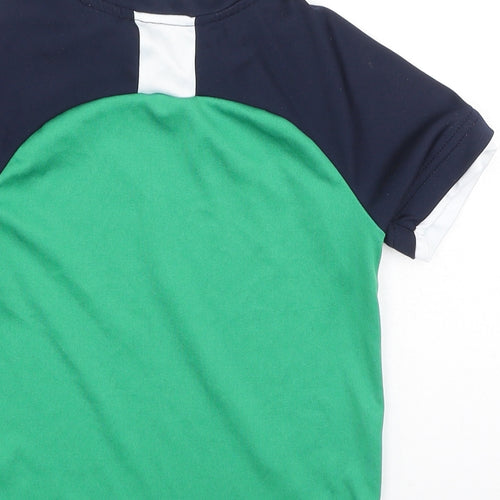 Dunnes Stores Boys Green  Polyester Basic Casual Size 5 Years Round Neck