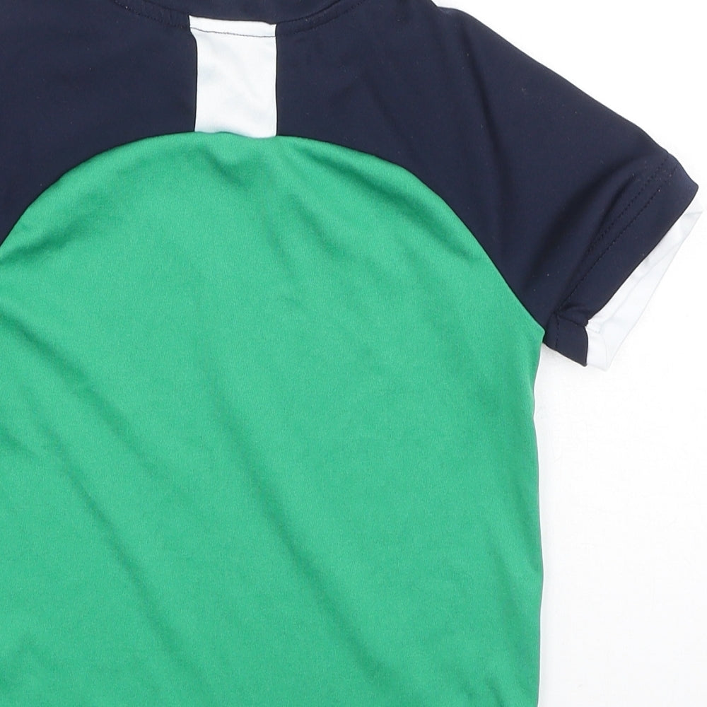 Dunnes Stores Boys Green  Polyester Basic Casual Size 5 Years Round Neck