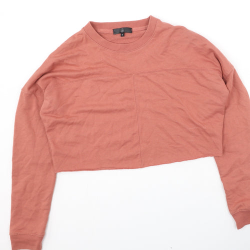 Missguided Womens Orange  Polyester Pullover Sweatshirt Size S