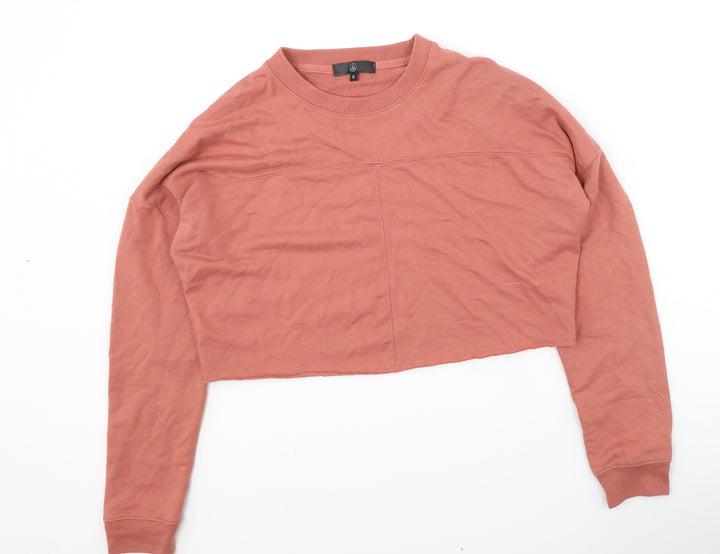 Missguided Womens Orange  Polyester Pullover Sweatshirt Size S