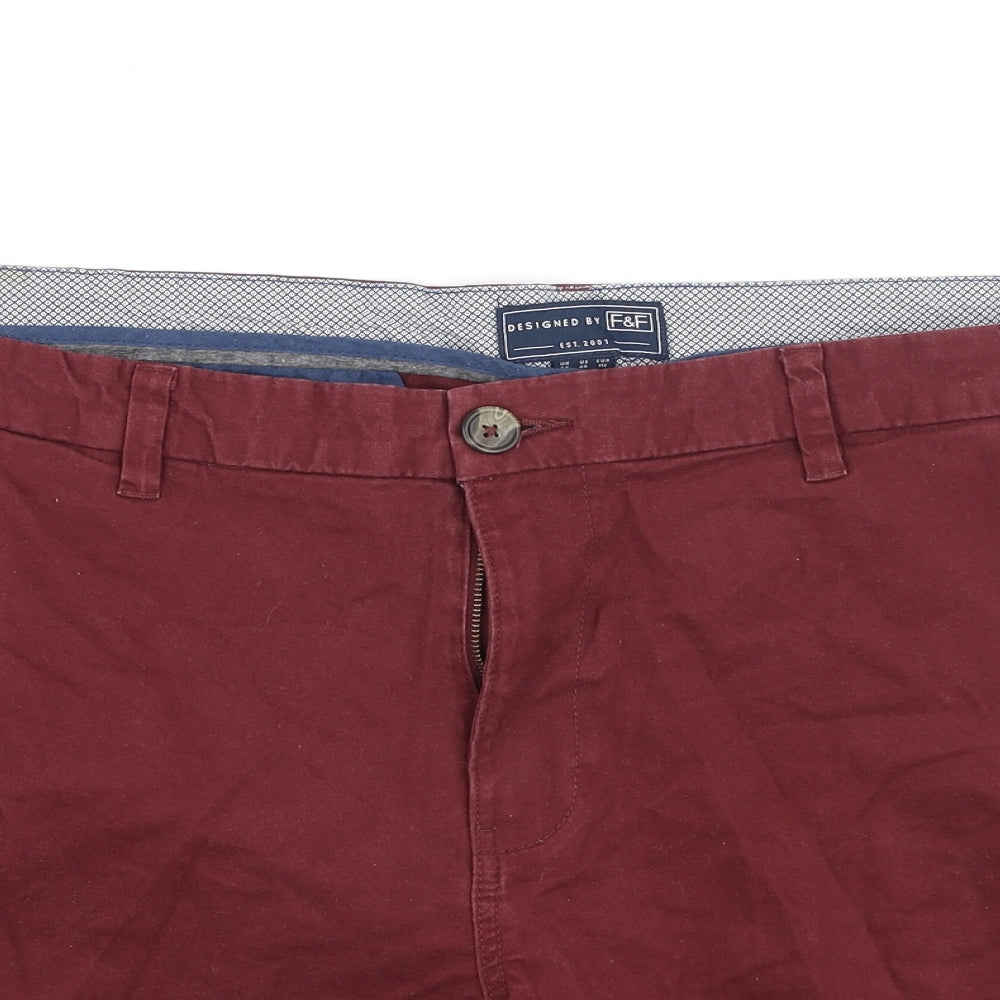 F&F Mens Pink  Cotton Chino Shorts Size 44 in L10 in Regular