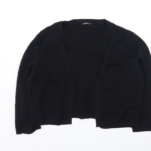 Roman  Womens Black V-Neck  Viscose Cardigan Jumper Size 10