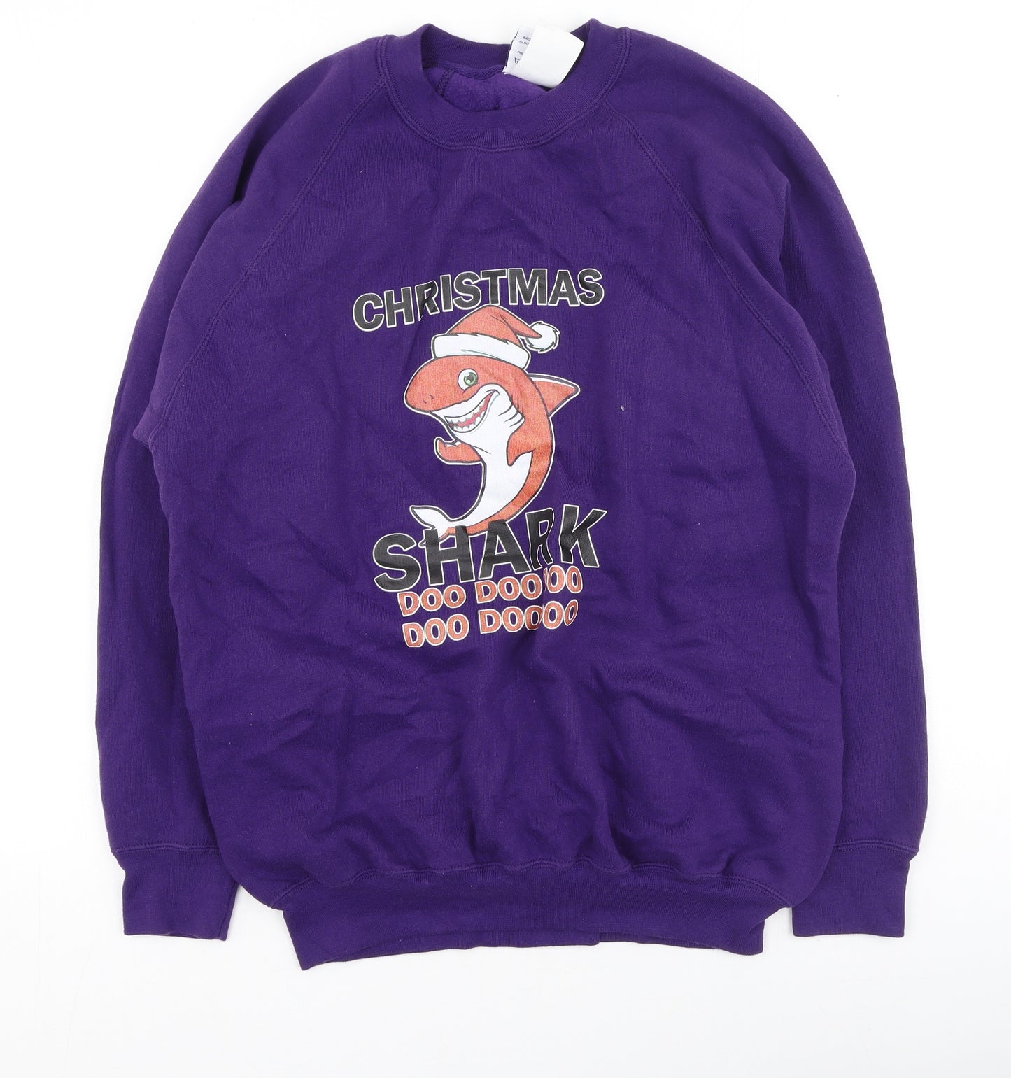 Russel Mens Purple  Cotton Pullover Sweatshirt Size L   - Christmas Jumper