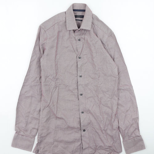 NEXT Mens Purple  Cotton  Button-Up Size 37 Collared