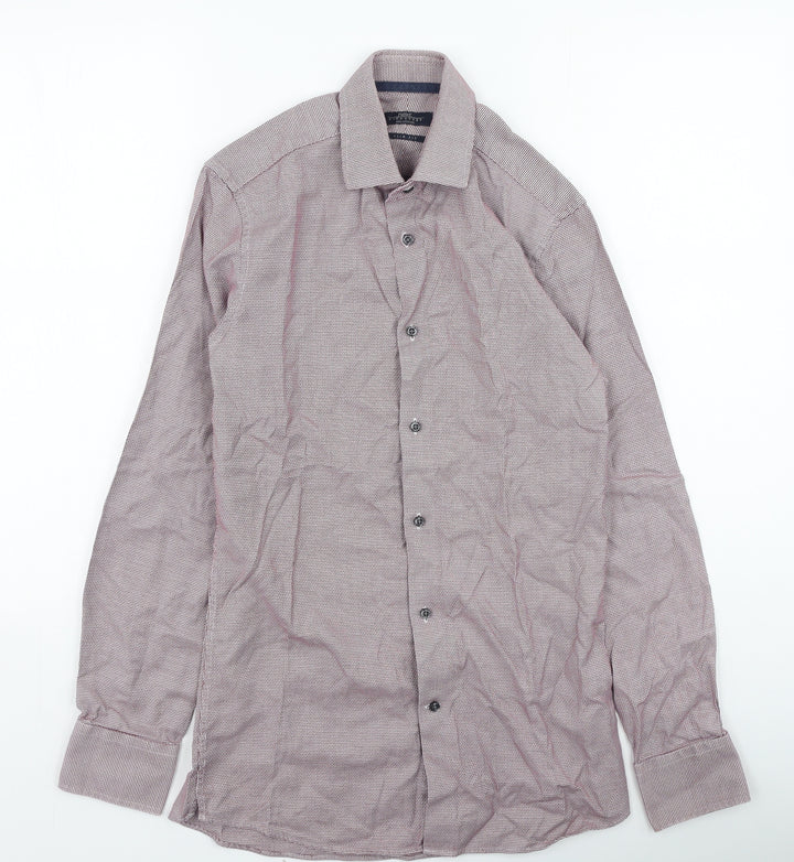 NEXT Mens Purple  Cotton  Button-Up Size 37 Collared