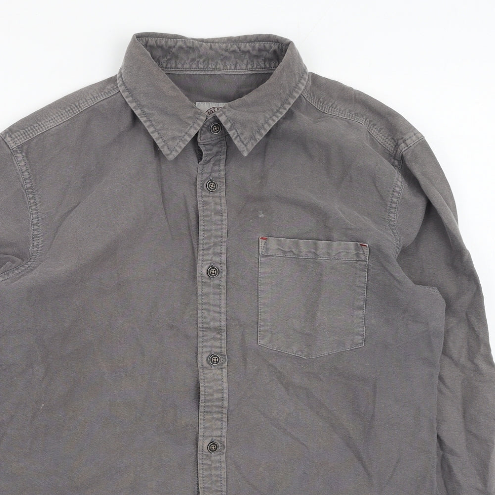 Fat Face Mens Grey  Cotton  Button-Up Size M Collared