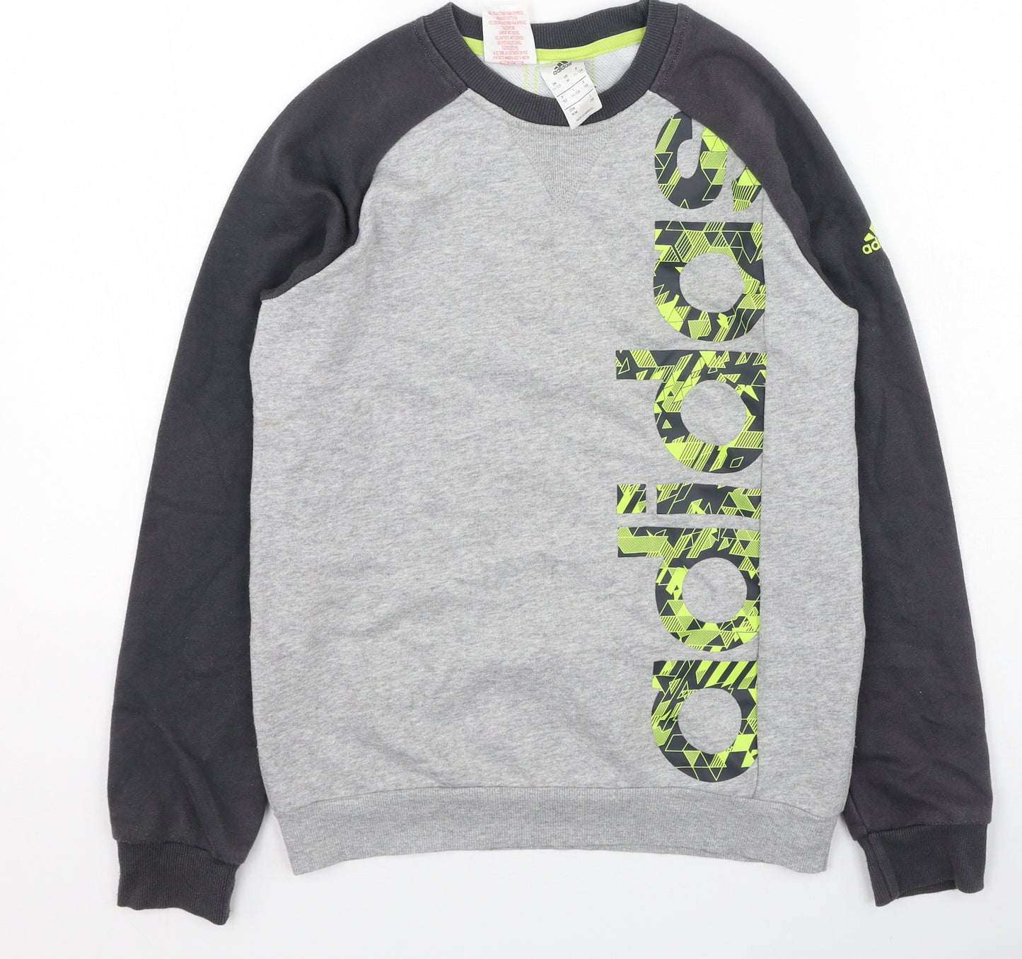 adidas Boys Multicoloured  Cotton Pullover Sweatshirt Size 11-12 Years