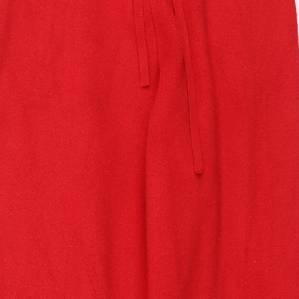 Zara Womens Red  Viscose Jogger Trousers Size S L30 in Regular