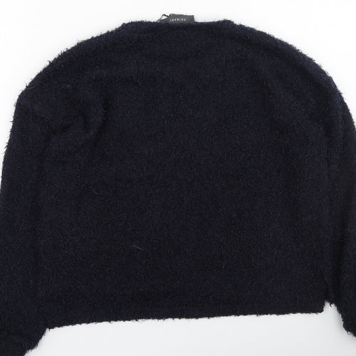 Primark  Womens Blue Round Neck  Polyester Pullover Jumper Size 2XS