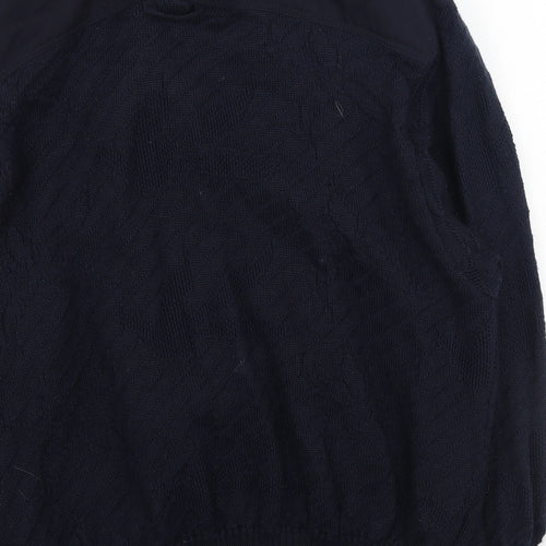 Ravens Womens Blue Collared  Polyester Cardigan Jumper Size M