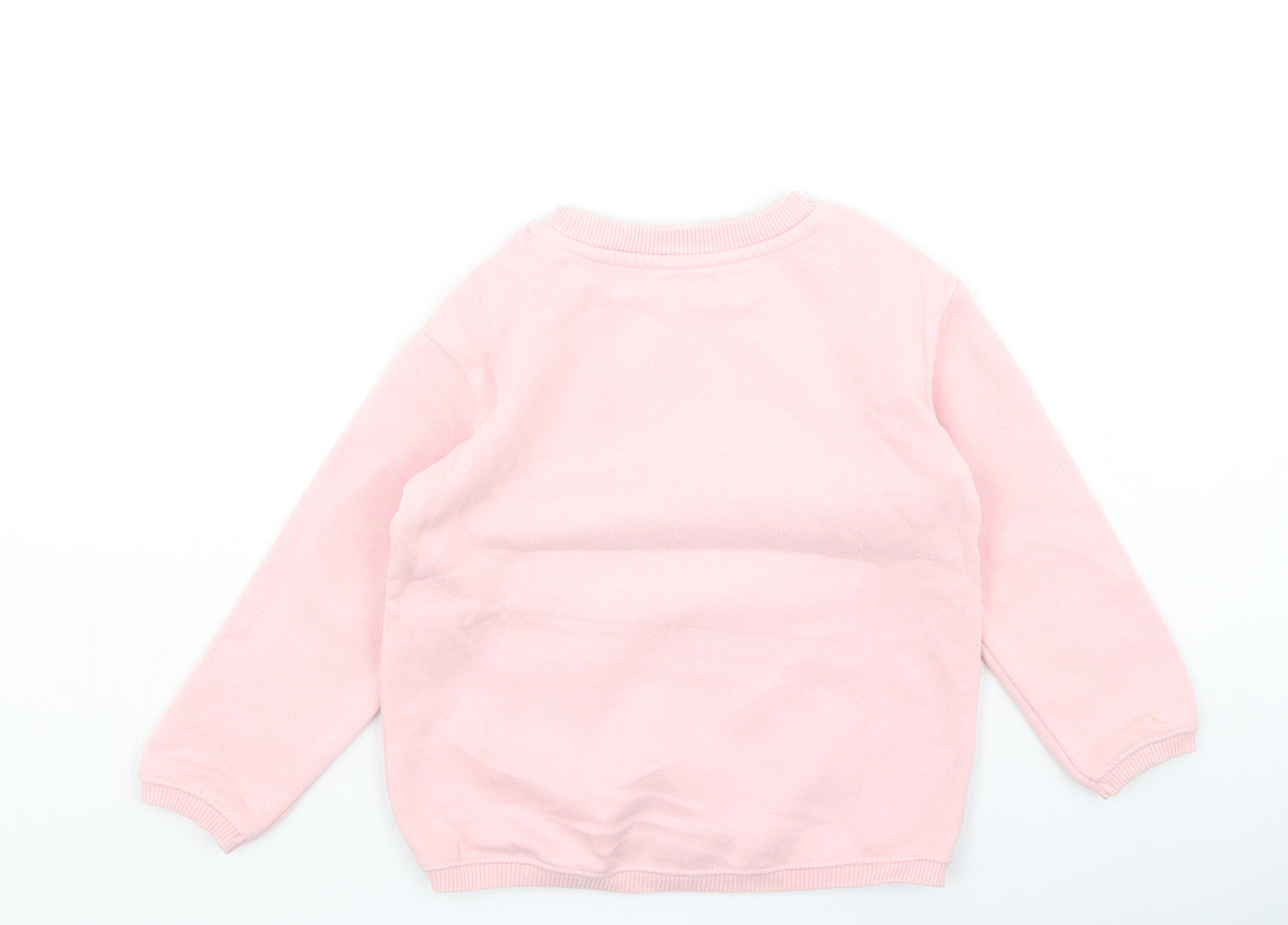 Dunnes Stores Girls Pink  Cotton Pullover Sweatshirt Size 3-4 Years