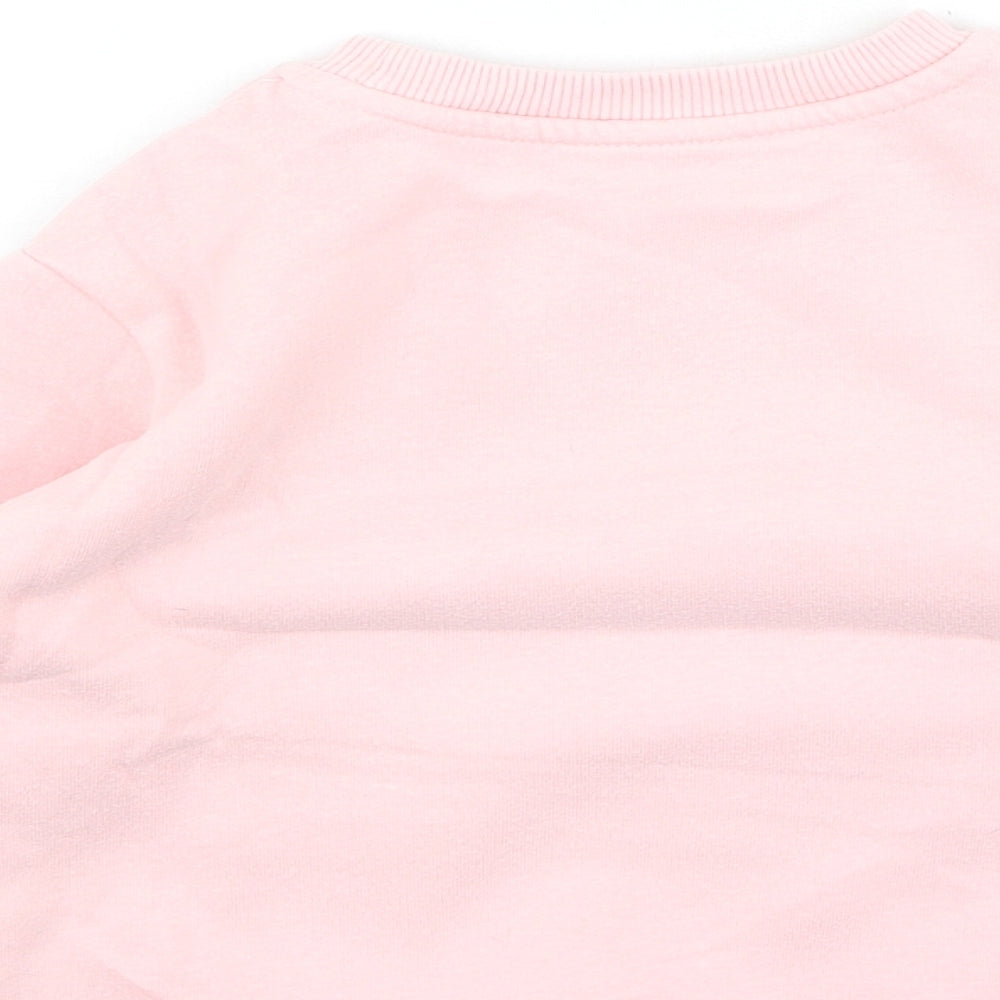 Dunnes Stores Girls Pink  Cotton Pullover Sweatshirt Size 3-4 Years