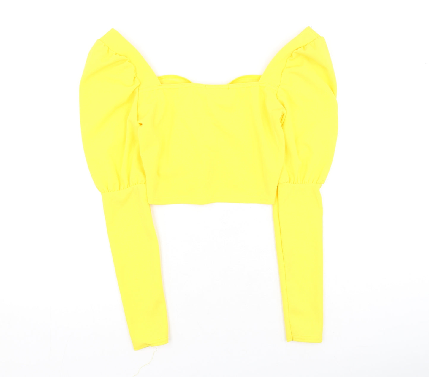 In the Style Womens Yellow  Polyester Basic Blouse Size 6 Square Neck