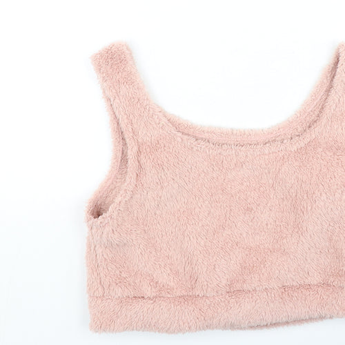 Preworn Womens Pink  Polyester Camisole Tank Size L Square Neck