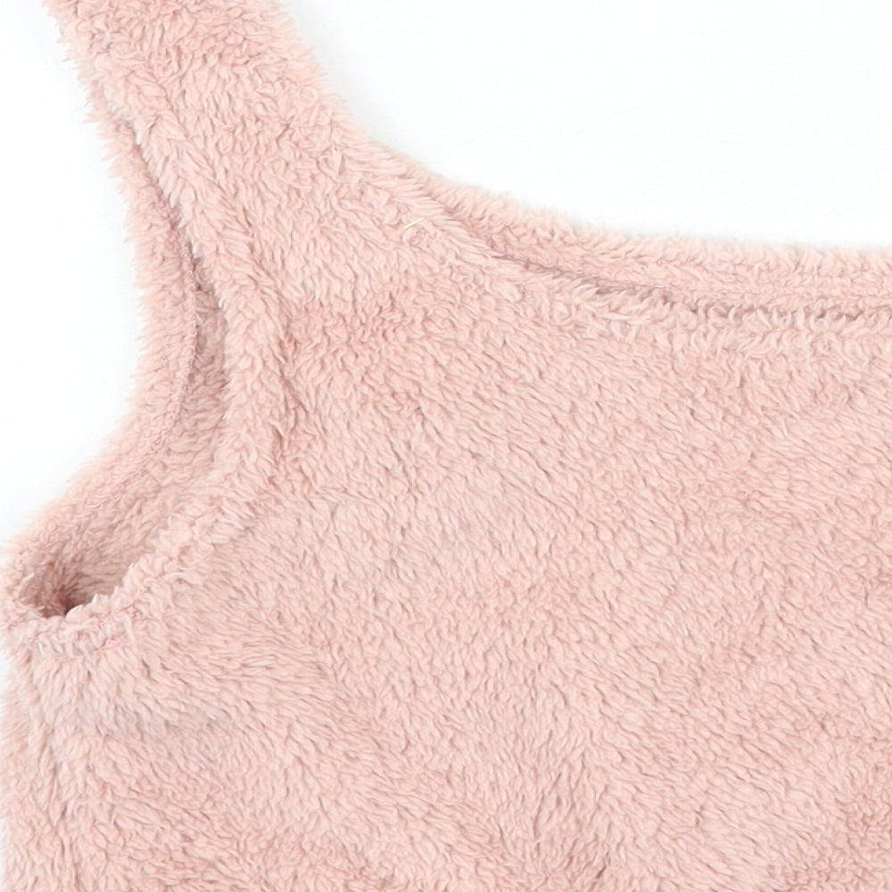 Preworn Womens Pink  Polyester Camisole Tank Size L Square Neck