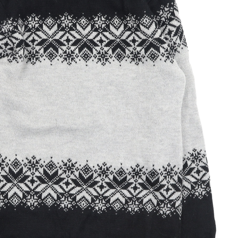 Primark Mens Black Round Neck  Acrylic Pullover Jumper Size S   - Game of throne