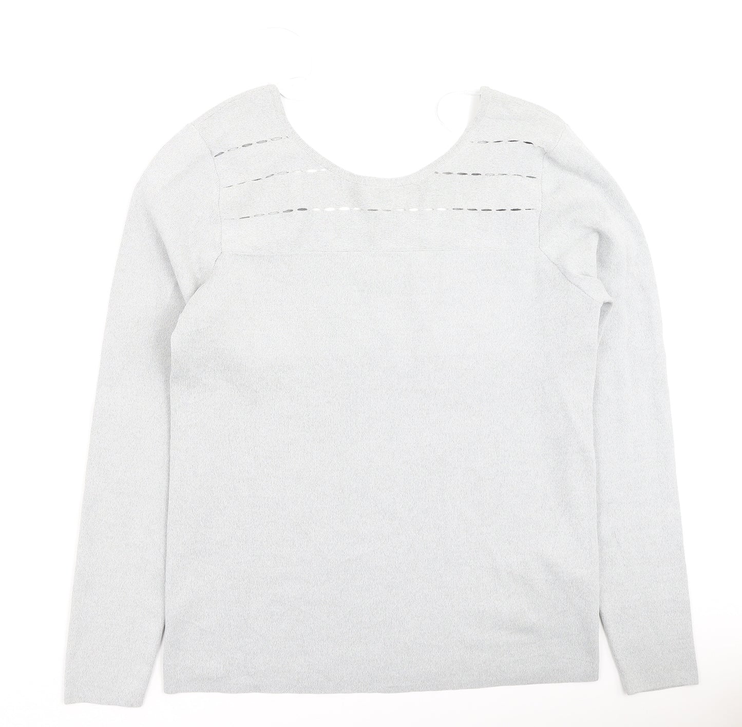 F&F Womens Grey  Viscose Basic Blouse Size 18 Round Neck