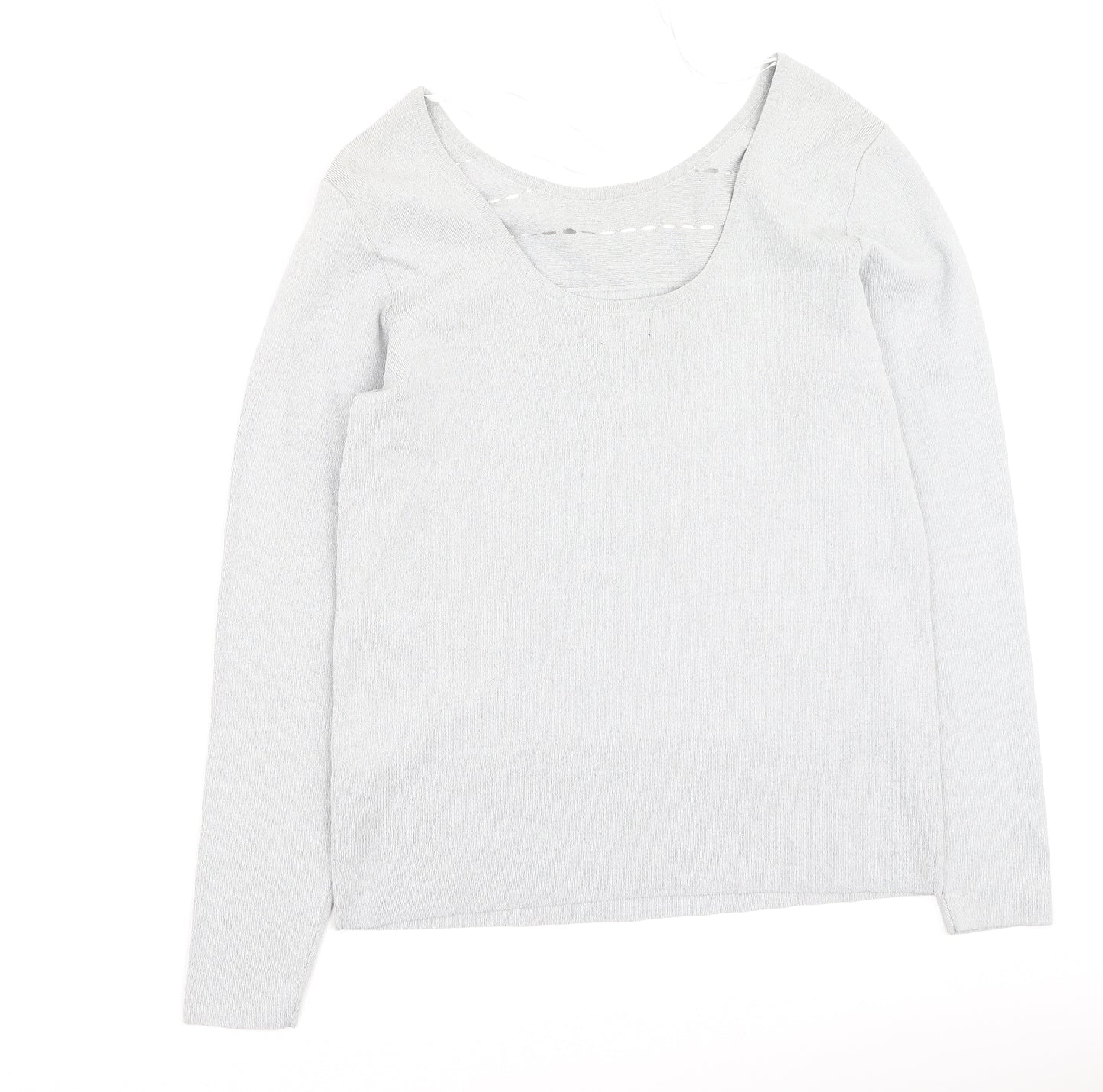 F&F Womens Grey  Viscose Basic Blouse Size 18 Round Neck