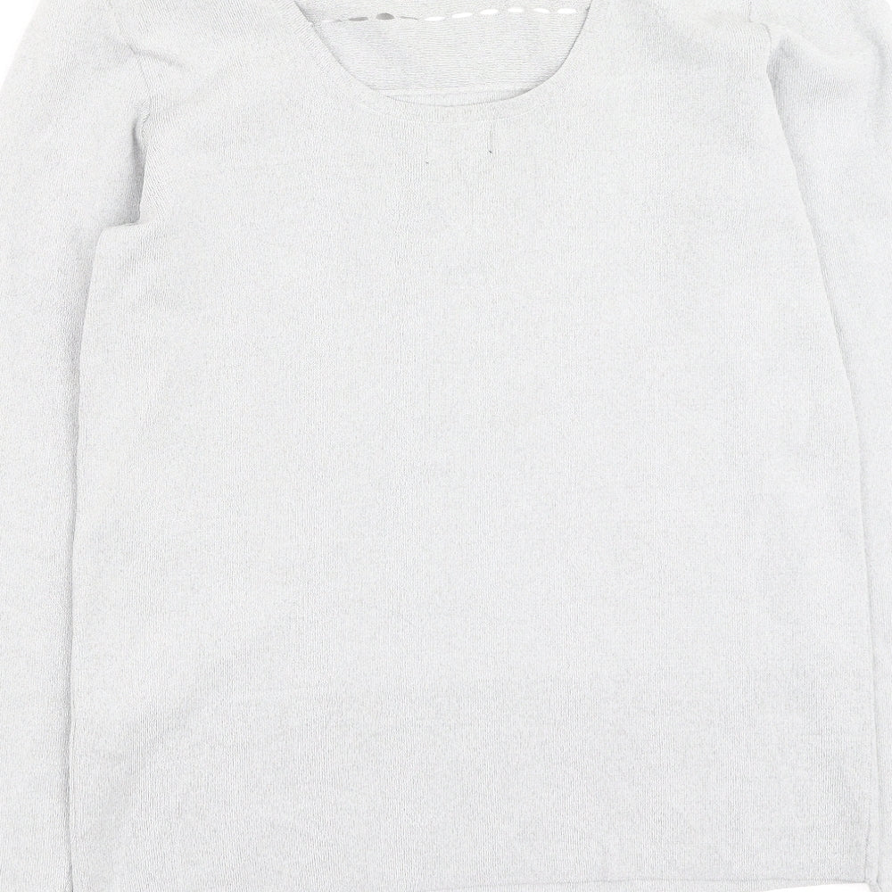 F&F Womens Grey  Viscose Basic Blouse Size 18 Round Neck