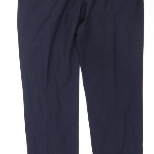 H&M Womens Blue  Viscose Trousers  Size 34 L32.5 in Regular