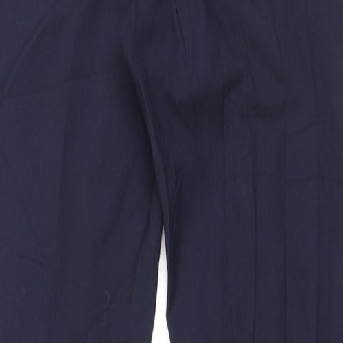 H&M Womens Blue  Viscose Trousers  Size 34 L32.5 in Regular
