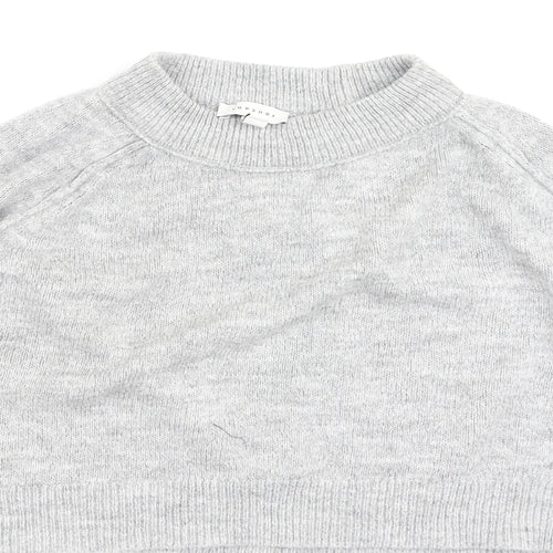 Topshop Womens Grey High Neck  Acrylic Pullover Jumper Size M