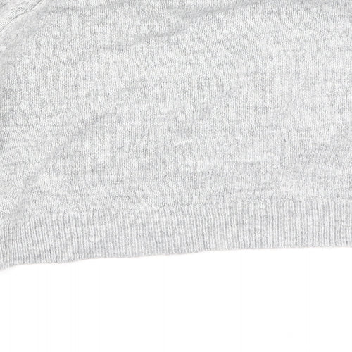 Topshop Womens Grey High Neck  Acrylic Pullover Jumper Size M