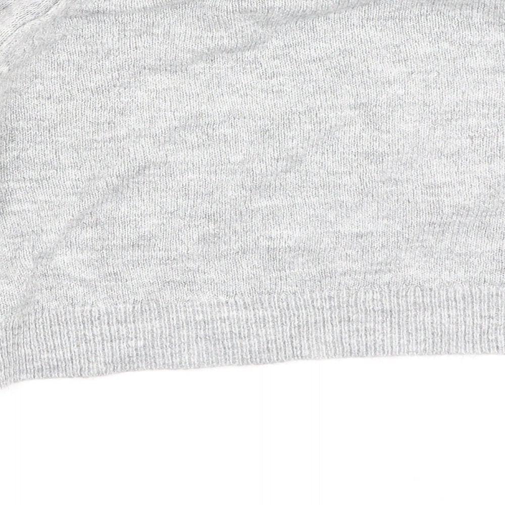 Topshop Womens Grey High Neck  Acrylic Pullover Jumper Size M