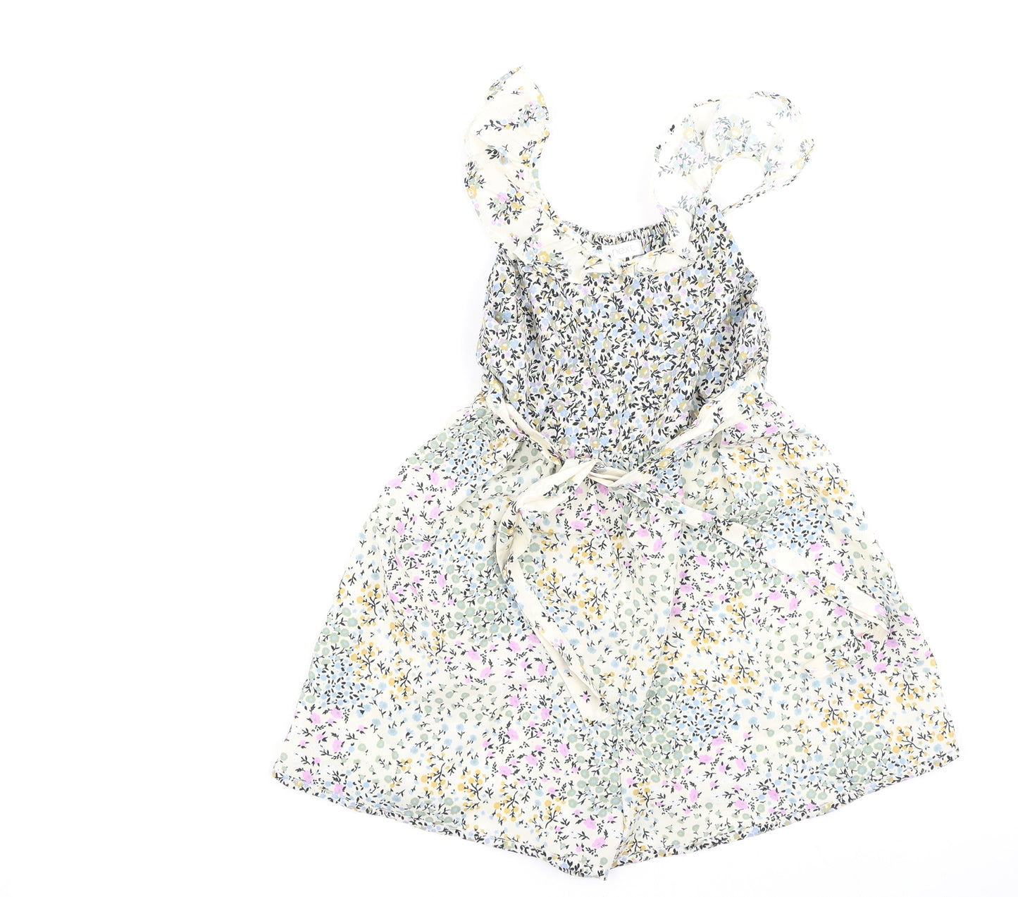 NEXT Girls Multicoloured Floral Polyester Playsuit One-Piece Size 3-4 Years