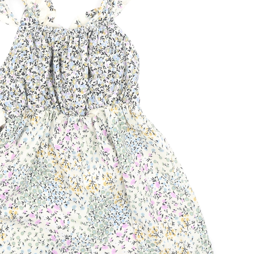 NEXT Girls Multicoloured Floral Polyester Playsuit One-Piece Size 3-4 Years