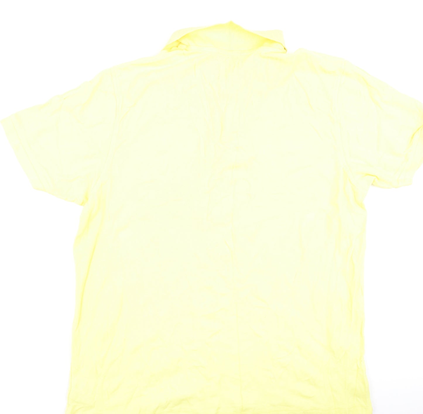 Dunnes Stores Mens Yellow  Cotton  Polo Size 2XL Collared