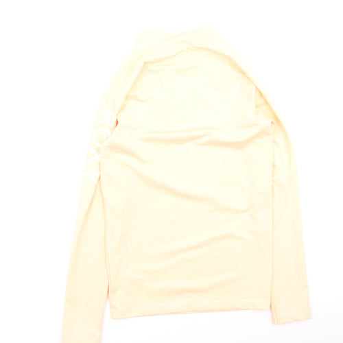 Pink Soda Girls Orange  Polyester Basic Casual Size L High Neck