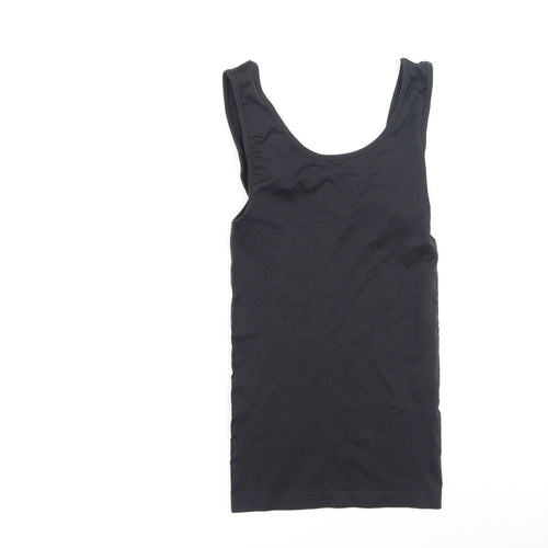 Preworn Womens Black  Nylon Camisole Tank Size 8 Round Neck