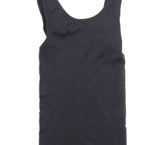 Preworn Womens Black  Nylon Camisole Tank Size 8 Round Neck