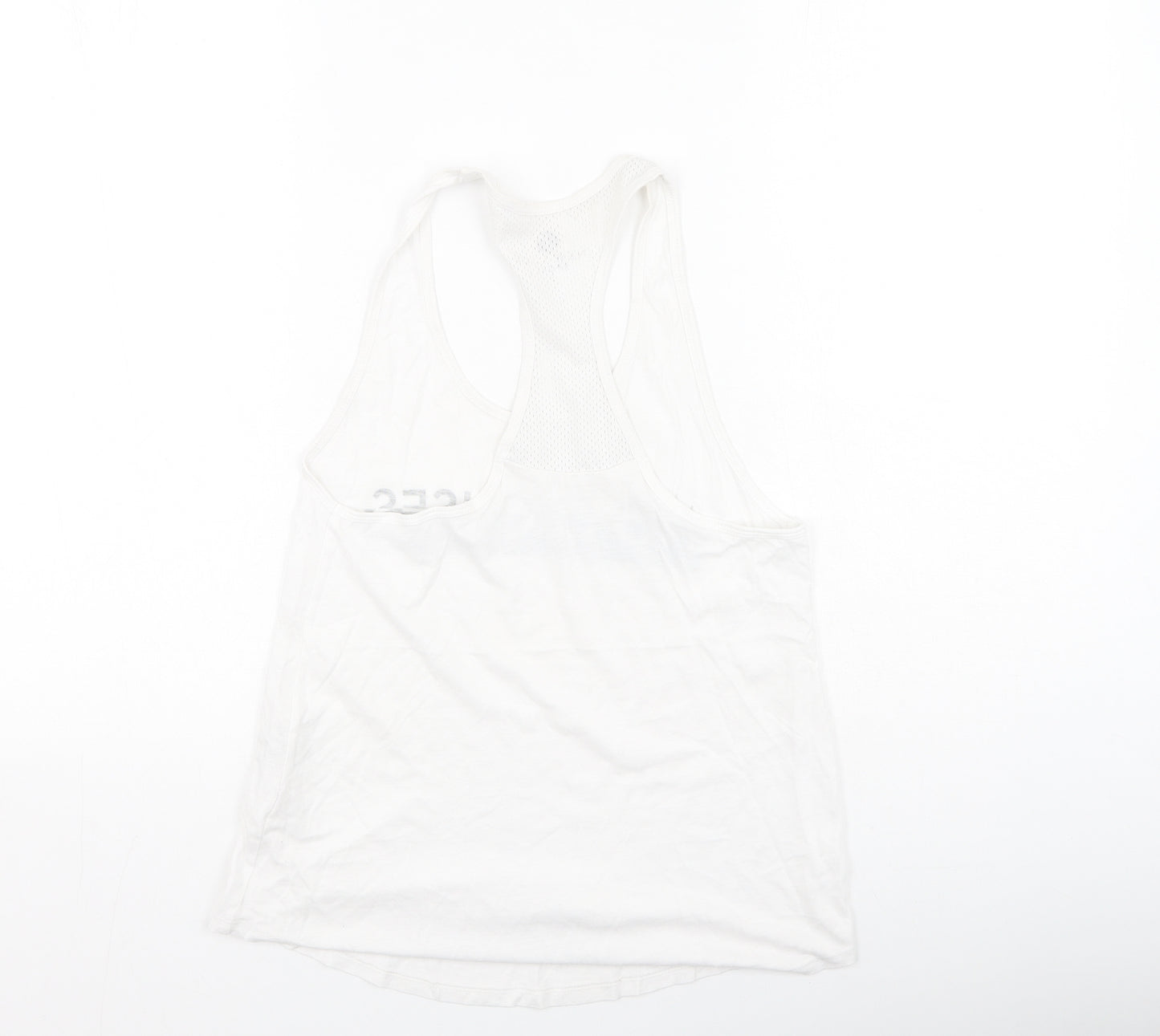 New Look Womens White  Polyester Basic Tank Size S Round Neck