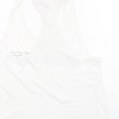 New Look Womens White  Polyester Basic Tank Size S Round Neck