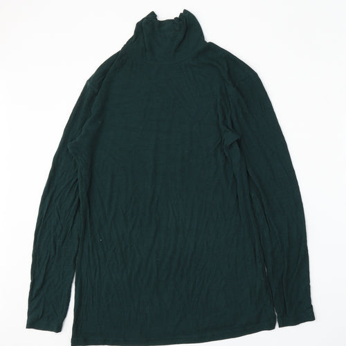 Matalan Womens Green Mock Neck  Viscose Pullover Jumper Size 14
