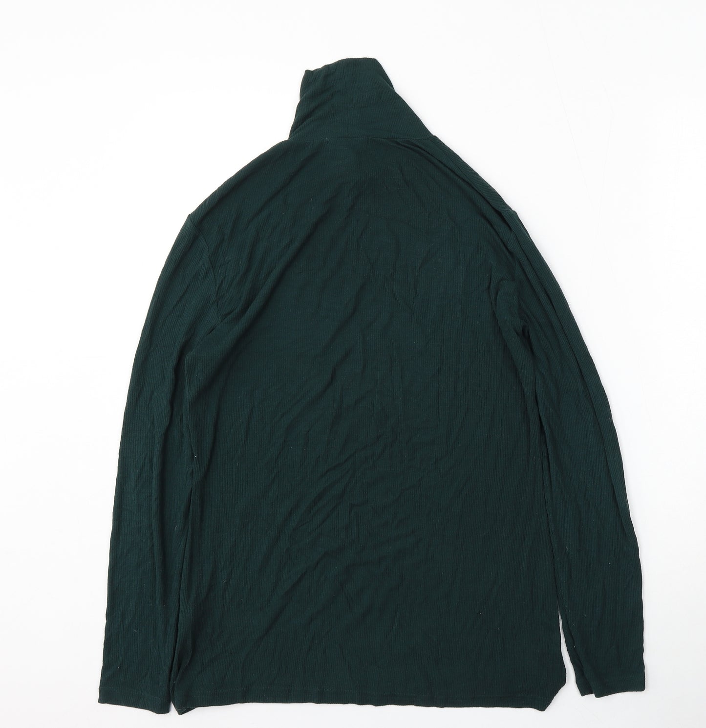 Matalan Womens Green Mock Neck  Viscose Pullover Jumper Size 14