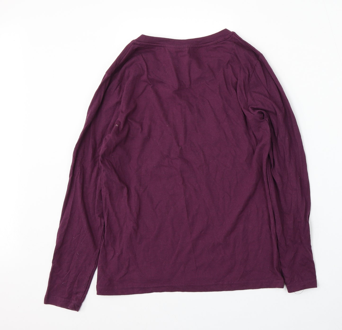 love to lounge Womens Purple  Cotton Basic T-Shirt Size 10 Round Neck - Disney Minnie Mouse
