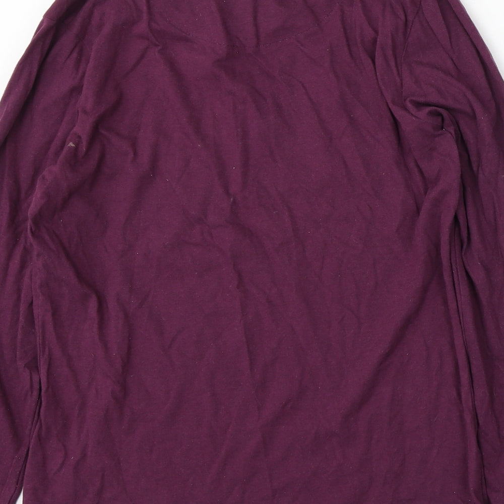 love to lounge Womens Purple  Cotton Basic T-Shirt Size 10 Round Neck - Disney Minnie Mouse