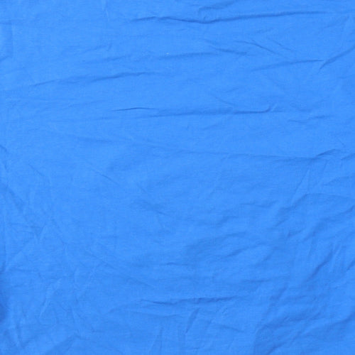 Primark Womens Blue  Cotton Basic T-Shirt Size 12 Round Neck