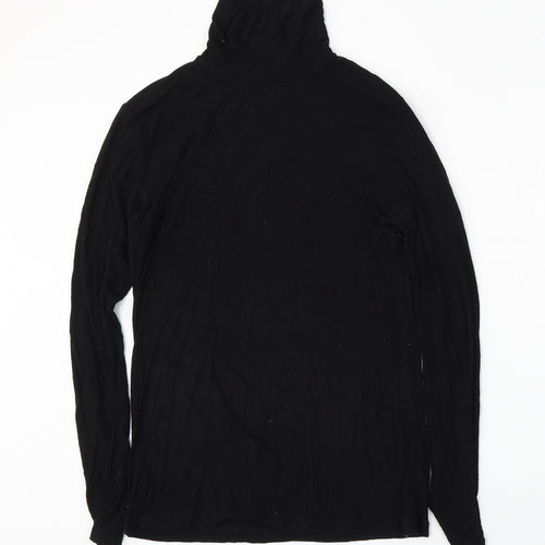 Matalan Womens Black Mock Neck  Viscose Pullover Jumper Size 14