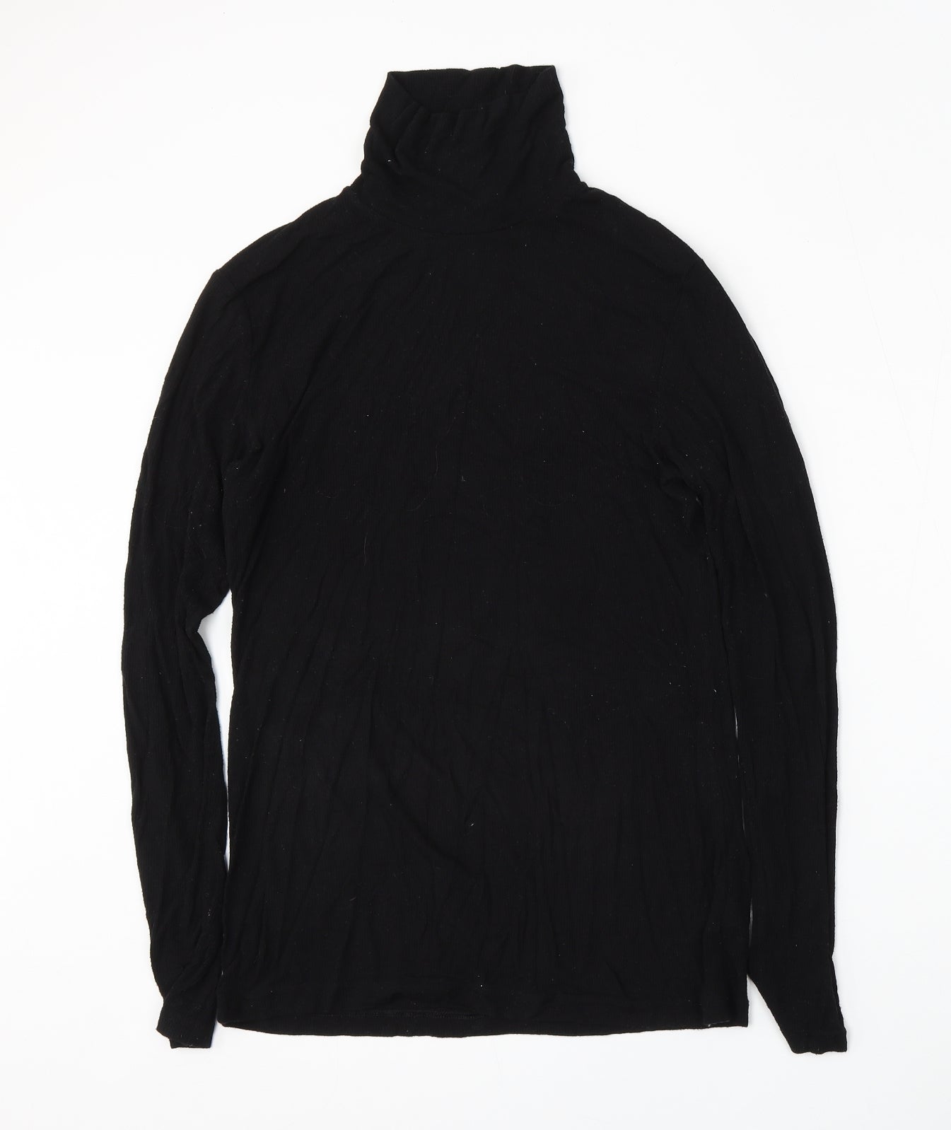 Matalan Womens Black Mock Neck  Viscose Pullover Jumper Size 14