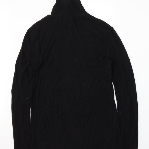 Matalan Womens Black Mock Neck  Viscose Pullover Jumper Size 14